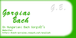 gorgias bach business card